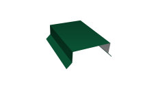 Парапетная крышка прямая 100мм 0,5 Satin с пленкой RAL 6005 зеленый мох (2м)