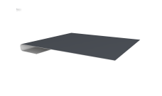 Планка завершающая Grand Line 0,45 Drap ST RAL 7024 мокрый асфальт (2м)