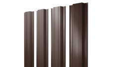 Штакетник Прямоугольный с прямым резом Grand Line 0,5 Satin Matt RAL 8017 шоколад