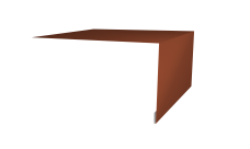 Планка околооконная простая 250х50 Grand Line 0,45 PE с пленкой RAL 8004 терракота (3м)