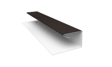 Планка П-образная завершающая сложная (КД) 0,5 Rooftop Бархат RR 32 темно-коричневый (2м)
