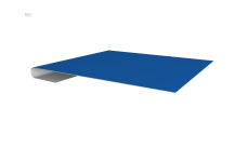 Планка завершающая Grand Line 0,45 PE с пленкой RAL 5005 сигнальный синий (2м)