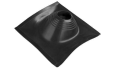 Проходной элемент (мастер флеш) угловой №2 (180-280мм) +185 EPDM (металлический окрашенный фланец) черный