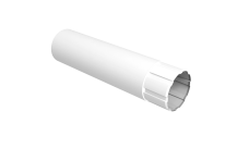 Труба круглая Ø90 Vortex Mix 1 м PE RAL 9003 сигнальный белый