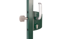 Замок LSKZ 6060 U2L для откатных ворот корпус металл, с ручками из алюминия черный RAL 9005