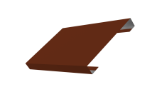 Ламель лицевая стартовая/финишная забора жалюзи Texas 80мм для калиток и ворот (с заполнением ламелями 150) 0,45 PE RAL 3009 оксидно-красный