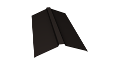 Планка конька прямоугольного 150х30х150 0,5 PurLite Matt RR 32 темно-коричневый (3м)