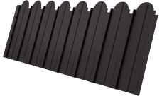 Профнастил C10A фигурный Grand Line 0,5 Atlas X RR 32 темно-коричневый