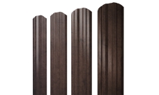 Штакетник Твин фигурный Grand Line 0,45 Принт Элит Antique Wood ТвинColor