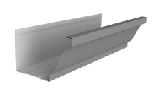 Желоб прямоугольный Vortex Lite 130мм 3м PE RAL 9006 бело-алюминиевый