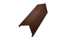 Декоративная накладка на столб универсальная угловая 80х80 для забора жалюзи 0,45 Print Elite Choco Wood TwinColor (2,5м)
