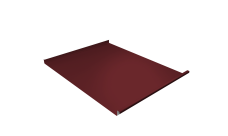 Фальц двойной стоячий Grand Line 0,45 Drap TX с пленкой на замках RAL 3005 красное вино