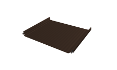 Кликфальц Pro Gofr Grand Line 0,5 PurPro с пленкой на замках RAL 8017 шоколад