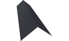 Планка конька плоского 145х145 Grand Line 0,5 Satin Matt TX RAL 7024 мокрый асфальт (2м)