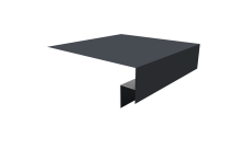 Планка околооконная сложная 200х50х18 (j-фаска) Grand Line 0,5 Drap ТХ RAL 7024 мокрый асфальт (2м)