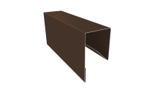 Планка П-образная заборная 17 0,5 Atlas X с пленкой RAL 8017 шоколад (2м)