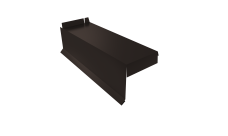 Планка торцевая сегментная Квадро профи Grand Line Левая стартовая 0,5 Satin RR 32 темно-коричневый