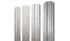 Штакетник Твин фигурный Grand Line 0,45 Принт Элит Snow Wood ТвинColor