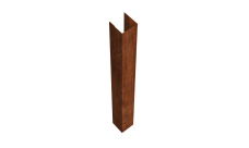 Стойка жалюзи Texas для монтажа с крепежным вкладышем 0,45 Print Elite Rowan TwinColor (3м)