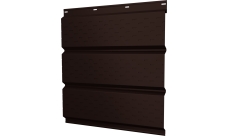 Софит металлический Классик v01 Grand Line полная перфорация 0,5 PurPro с пленкой RAL 8017 шоколад