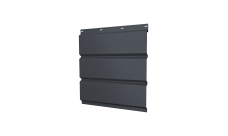 Софит металлический Grand Line полная перфорация 0,5 Satin Matt TX с пленкой RAL 7024 мокрый асфальт