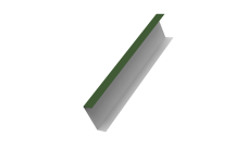 Декоративная накладка на столб универсальная 60х60 для забора жалюзи Grand Line 0,5 Satin Matt TX RAL 6020 хромовая зелень (1,8м)