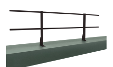 Ограждение кровельное для парапета на плоскую кровлю RAL 9005 (2,0х0,6м)