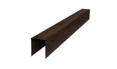 Планка опорная составная внутренняя для забора жалюзи Palermo 0,45 Print Elite Antique Wood TwinColor (1,8м)