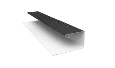 Планка П-образная завершающая сложная Корабельная Доска Grand Line 0,45 Drap ST RAL 7016 антрацитово-серый (2м)