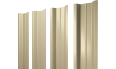 Штакетник П-образный B с прямым резом Grand Line 0,45 Drap TX RAL 1015 светлая слоновая кость