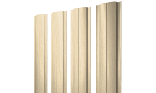 Штакетник Полукруглый Slim с прямым резом Grand Line 0,45 Print Elite Milky Wood TwinColor