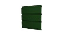 Софит металлический Grand Line центральная перфорация 0,45 PE с пленкой RAL 6005 зеленый мох