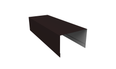 Крышка для забора из сайдинга Квадро Брус, Корабельная Доска, ЭкоБрус new Grand Line 0,45 Drap TX RAL 9005 черный (2,5м)