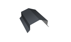 Парапетная крышка угольная 125мм Grand Line 0,5 Rooftop Бархат RAL 7024 мокрый асфальт (3м)