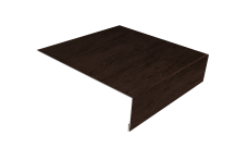 Планка лобовая/околооконная простая 190х50 0,45 Print Premium Antique Wood TwinColor (2м)