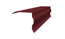 Планка торцевая фигурная 100х85 Grand Line 0,5 Satin Matt TX RAL 3005 красное вино (2м)