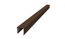 Планка вертикальная лицевая для забора жалюзи Palermo Grand Line 0,5 PurLite Matt RAL 8017 шоколад (2,5м)