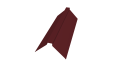 Планка конька плоского 175х50х175 Grand Line 0,45 PE-Double с пленкой RAL 3005 красное вино (2м)