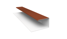 Планка П-образная завершающая сложная (КД) 0,5 Satin Matt RAL 8004 терракота (2м)
