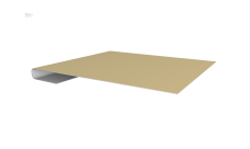 Планка завершающая 0,45 PE с пленкой RAL 1014 слоновая кость (2м)