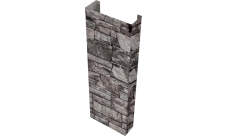 Полустолб для С20 0,45 Print Elite с пленкой White Wood TwinColor (L3,0)