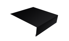 Планка лобовая/околооконная простая 190х50 0,45 Drap TR RAL 9005 черный (3м)