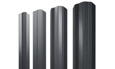 Штакетник М-образный A фигурный 0,5 Satin Matt TX RAL 7024 мокрый асфальт