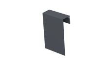 Соединительный профиль фибросайдинга Grand Line 0,5 Сатин матовый RAL 7024 мокрый асфальт (2м)