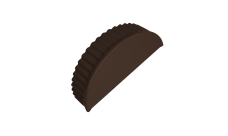 Заглушка малая торцевая 0,5 Satin RAL 8017 шоколад