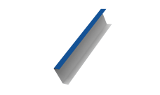 Декоративная накладка на столб универсальная 62х55 для забора жалюзи Grand Line 0,45 PE RAL 5005 сигнальный синий (1,8м)