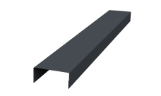 Ламель лицевая стартовая/финишная забора жалюзи Texas 55мм для калиток и ворот (с заполнением ламелями 125) Grand Line 0,45 Drap TwinColor RAL 7024 мокрый асфальт