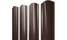 Штакетник Круглый фигурный Grand Line 0,45 Drap-double TX RAL 8017 шоколад
