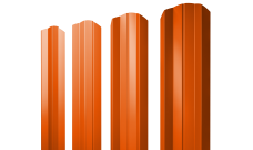 Штакетник М-образный A фигурный Grand Line 0,45 PE RAL 2004 оранжевый
