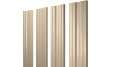 Штакетник Twin с прямым резом 0,45 PE RAL 1015 светлая слоновая кость